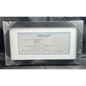 Gallery Business License Frame 5x10 w/ Matting home business certificate frame